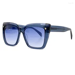 Sunglasses Retro Square Female Designer Big Frame Gradient High-End 2024 Fashion Girl Cool Glasses