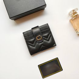 Designer women's Card Holders wallet Classic flip dermis mini wallet fashion woman wallet Designer pure Colour luxury Black Mini bag Keybag Keychain Wallet