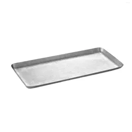 Tea Trays Stainless Steel Serving Tray Multipurpose Rectangular Flat For Patio Farmhouse Bathroom Living Room Tabletop