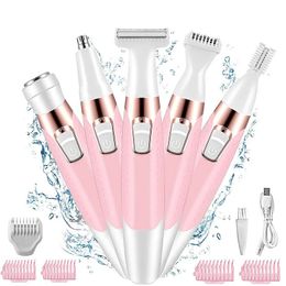 5 in1 Body Hair Removal Epilator Armpit Hair Bikini Hair Leg Hair Pubic Hair Trimmer Electric Razor Clipper Shaver Trimmer Women 240124