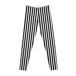 Active Pants Black White Stripe Bedspread Leggings Sports Tennis For Training Womens