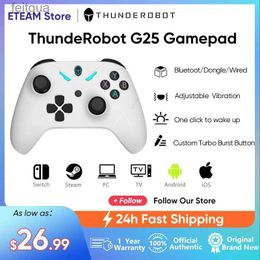 Game Controllers Joysticks ThundeRobot-G25 Bluetooth Gamepad Wireless Wired Vibration Joystick Controller for Switch Windows PC STEAM TV Game YQ240126