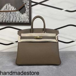 Home Handbags Designer Platinum Bag All Sewn Togo Cowhide Handbag 25 Original Logo Leather
