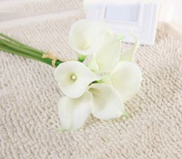 Whole 30pcs Real Touch Decorative Artificial Flowers Calla lily Bouquets Artificial Wedding Bouquet Party Supplies 20 colors2239144