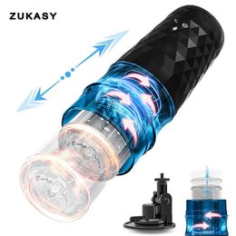 Telescopic Rotation Male Masturbator Vagina Masturbation Equipment Sex Toys for Men Goods for Adults Piston Automatic Mastubator 240125