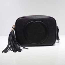 Tassel Camera Bag Shoulder Bags Cross Body Purse Fashion Letter Print Pattern Grain Genuine Leather Zipper Open Women Flap Handbag266h