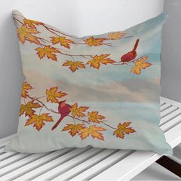 Pillow Acer Leafs With Birds Throw Pillows Cover On Sofa Home Decor 45 45cm 40 40cm Gift Pillowcase Cojines Drop