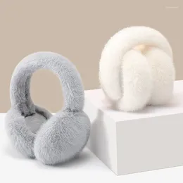 Berets Fashion Autumn Winter Earmuffs Women Men Ear Warmer Plush Solid Colour Muffs Earflap