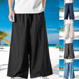 Men's Pants Summer Large Cotton Harlan Japanese Loose Straight Flat Front Cut Jean Lavender Men Mens Big And Tall