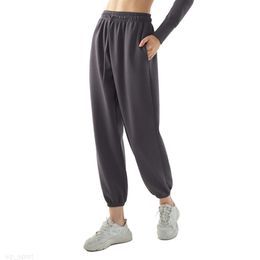 al Yoga Wear Women's Ninth Jogging Pants Ready to Pull Rope Joggers Stretchy High Waist Training Strap Pants DSP661 fashion
