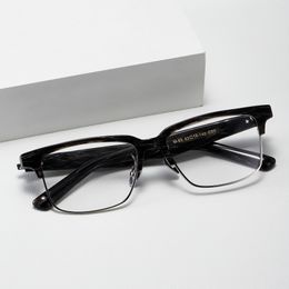 Optical Eyeglasses For Men Women Retro Designer M93 Fashion Titanium Glasses Frame Detailed Elasticity Square Style Anti-Blue Light Lens Plate With Box