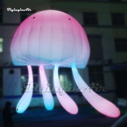 6m Wonderful Hanging Large Illumianted Inflatable Jellyfish Balloon With LED Light For Party Decoration