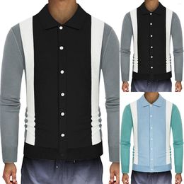 Men's Sweaters Spring And Autumn Fashion Casual Button Knit Cardigan Long Sleeve Jacket Top Shirts Men Floral Blouse