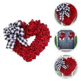 Decorative Flowers Wedding Wreath Decor Hanging Heart Decorations Shaped Garland Heart-shaped Front Door Cloth