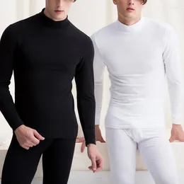 Men's Thermal Underwear Winter Warm Tops & Pants 2 Piece Male Clothing Set Pullover Men Plus Size L-2X