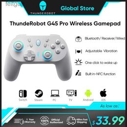 Game Controllers Joysticks ThundeRobot G45 Pro Three-mode Wireless Gamepad Gaming Controller Hall Effect Built-in NFC for Switch Windows PC STEAM TV YQ240126