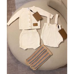 "Adorable Spring Autumn Baby Girl Clothing Set 0-3Y - Knitted Long Sleeve Top, Bottom, Short Sock - 4PCS Children Cardigan - Trendy Girl Clothes"