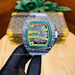 Luxury Watch Carbon Green Tape Men Mechanical Fiber Automatic Out Luminous Date Personality Hollowed Lightweight Fashion