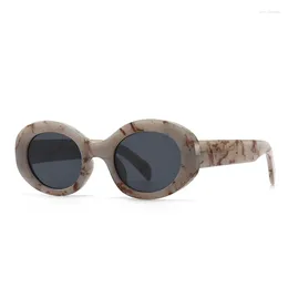 Sunglasses Vintage Oval Women Fashion Small Round Sun Glasses Female Punk Leopard Shades Eyewear UV400
