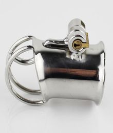 New Arrival PA Lock Male Cage Latest Design Stainless Steel Device Bondage Sex Toys For Men Cock Ring1904353