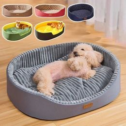 Double-Side Pet Dog Bed Anti Slip Cat Basket High Fence Dog House Pet Sleeping Cushion for Small Medium Large Dogs perros 240219