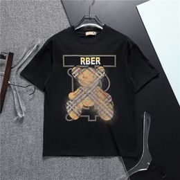 24ssNeues Herren-Sommer-Lose-T-Shirt, Modetrend, reine Baumwolle, kurzärmelig, Luxus-Buchstaben-Graffiti-Muster-T-Shirt, M-3XL