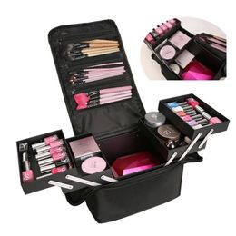 Multilayer Clapboard Cosmetic Bag Case Beauty Salon Tattoos Nail Art Tool Bin Fashion Women Makeup Organiser Large Capacity 240122