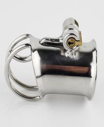 New Arrival PA Lock Male Cage Latest Design Stainless Steel Device Bondage Sex Toys For Men Cock Ring6823251