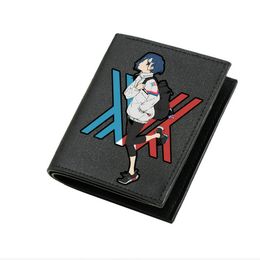 Ichigo wallet Darling in the Franxx purse 016 Hiro Cartoon Photo money bag Casual leather billfold Print notecase