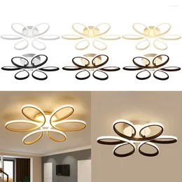 Ceiling Lights Household LED Chandelier 12W Modern Style Lamp Three Colors Flower Design Super Bright Home Decor Fixture