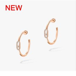 Charm Sterling Sier Material Micro Inlay Process High Quality Zircon Lace Design Women's Stud Earrings Most Popular Move Series