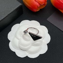 Designer Jewellery Parda Rings Womens High-end Elegant Letter Adjustable Opening Ring Versatile Temperament Brand Accessories For Men And Women