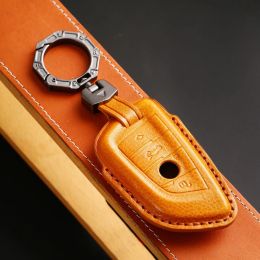 Luxury Car Key Cover Case Fob Shell for BMW F30 F31 F32 F34 F20 F21 F07 F10 X1 X3 G01 X4 G02 Genuine Leather Keyring Holder