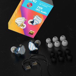 Headphones QKZ ZXN 3.5mm Wired Earphone Stereo Sound Headphone Detachable 2pin Line Control Computer Mobile Phone Music Headset With Mic