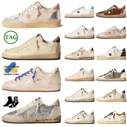 Womens Mens Low OG Fashion Ball Star Designer Casual Shoes Italy Brand Suede Leather Handmade Trainers Gold Glitter Luxury Loafers Upper Sneakers Silver Vintage