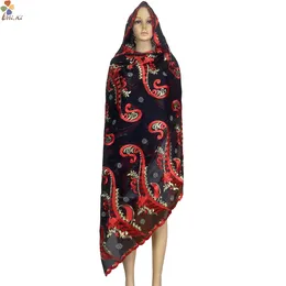 Ethnic Clothing 2024 Selling Muslim Shawl Headscarf Pure Cotton Embroidered African Women Scarf Dubai Islamic