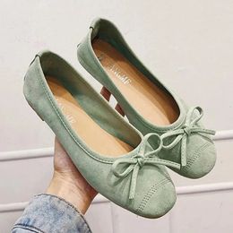 Comemore Round Toe Casual Sneaker Moccasins Summer Candy Color Espadrille Flat Bow Tie Ballet Flats Shoes Loafer Moccasin 240123