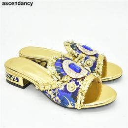 Luxury Shoes Women Designers Gold Heels Women Elegant Shoes Decorated with Rhinestone Floral Print Ladies Pumps and Sandals 240118