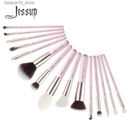 Makeup Brushes Jessup Makeup Brushes Set Professional Makeup Brush Eyeshadow Foundation Powder Concealer 15pcs Blushing Bride Goat Hair Q240126