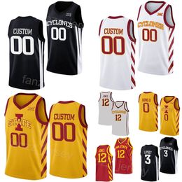 College Iowa State Cyclones Basketball 22 Milan Momcilovic Jersey Woman Youth Man 10 Keshon Gilbert 3 Tamin Lipsey 0 Tre King Robert Jones Curtis Jones University