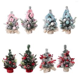 Christmas Decorations Mini Tree Artificial Ornaments Xmas For Home Kitchen Dining Table DIY