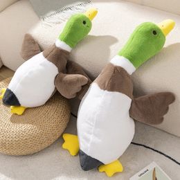 70-110cm Kawaii Soft Big Duck Plush Toy Cute Large Goose Sleep Pillow Stuffed Animal Great Sofa Cushion Children Gift Room Decor 240124