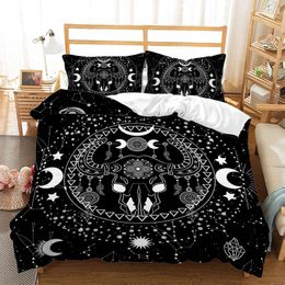 Bedding Sets Star Sun Moon Totem Fashion Pattern Set Bed Linings Duvet Cover Sheet Pillowcases 4pcs/set For Teens