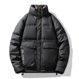 White duck down jacket for men's winter new trendy stand up collar thickened warm jacket fashionable and versatile top
