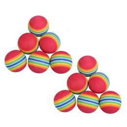 100Pcs Golf Swing Training Aids Indoor Practise Sponge Foam Rainbow Balls 240124