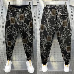 Men's Pants Street Fashion Hip-hop Floral Loose Harem Trousers Latest High Quality Clothing