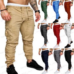 Men's Pants mens cargo pants with 4 pockets multi Colour Fashionable cheap joggers mens pants casual clothing T240126