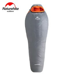 Outdoor Camping Travel Ultralight Portable Goose Down Mommy Winter Waterproof And Skin-Friendly Warm Sleeping Bag 240119