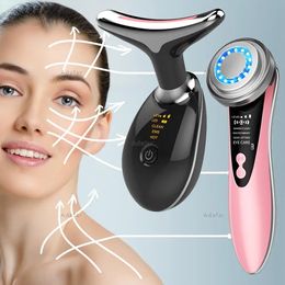 Ultrasonic Anti Ageing Wrinkle Remover Lift Machine Pon Therapy Treatment EMS Ionic Skin Rejuvenation Face Tighten Tool 240122