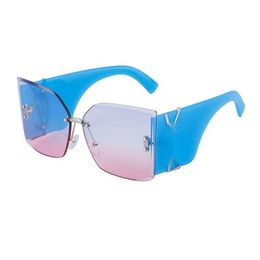 Brand-name sunglasses fashion trend frameless brand-name glasses ladies high-end luxury fashion sunglasses outdoor beach leisure sports driving classic style7